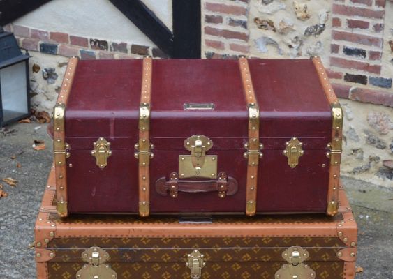 VALISE LOUIS VUITTON président trunk suitcase lv vintage malle 1966 malle LV