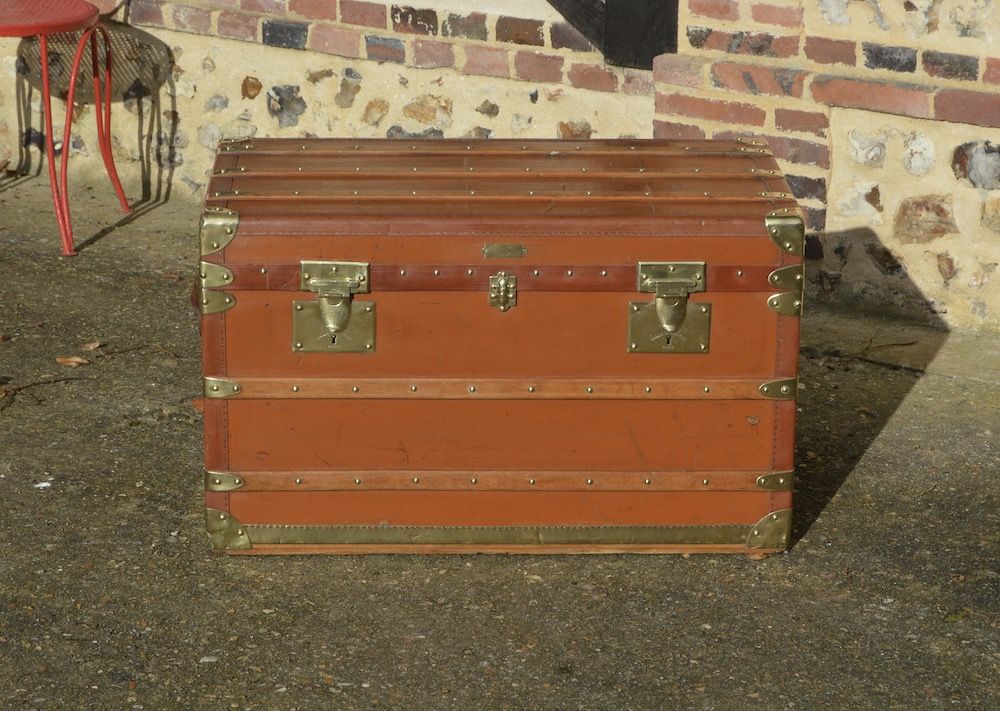 Fully Restored Extra Large Louis Vuitton Paris 1900 Malle Haute Steamer  Trunk