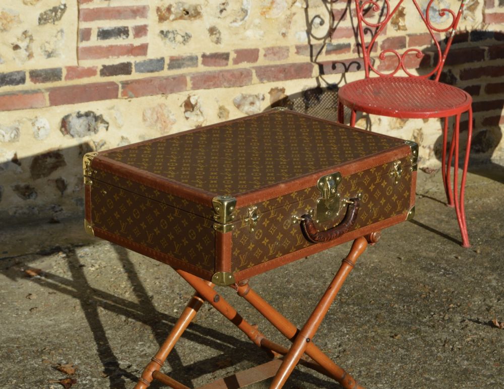 Louis Vuitton Bisten Suitcase 65 Monogram with Stickers For Sale at