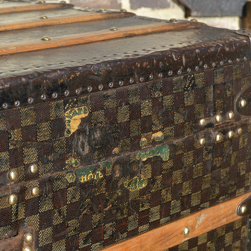 Brown Monogram Coated Canvas Trunks, 1931-1939